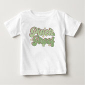 レトロSt patricks dayピンチ防止 ベビーTシャツ (正面)