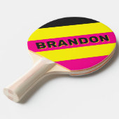 レトロSun Glowはっきりしたストライプの名前 卓球ラケット (正面アングル)