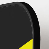 レトロSun Glow Across Striping With Name ピックルボールラケット (左詳細)