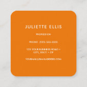 レトロSwirlBusinessカード スクエア名刺 (裏面)