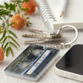 レトロT1オーディオテープ混載カセッパーソナライズされたトK キーホルダー (正面右)