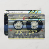 レトロT2オーディオテープ60thバースデーパーティーへの招待 招待状 (正面/裏面)