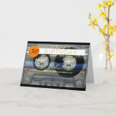 レトロT2 Audiotape 50th birthday recto-verso名 カード (黄色い花)