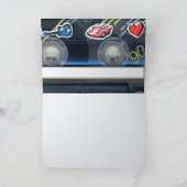 レトロT3 Audiotape 50th birthday recto-verso名前 カード (内部)