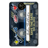 レトロT3 Audiotape 50th birthday Save The Date FPM マグネット (縦)
