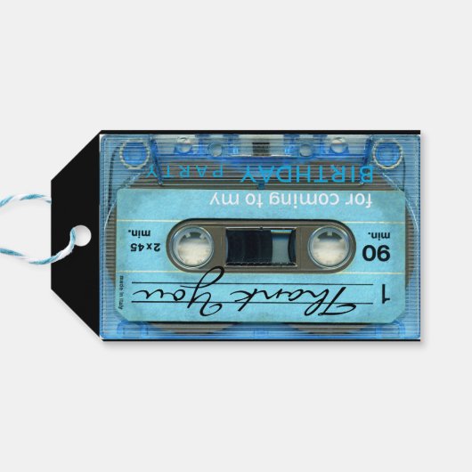 レトロT4オーディオテープ50th誕生日サンキューギフトT ギフトタグ (裏面横)