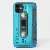 レトロT4青音声テープ混合テープカセット名iPC Case-Mate iPhoneケース (裏面)
