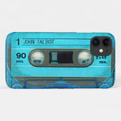 レトロT4青音声テープ混合テープカセット名iPC Case-Mate iPhoneケース (裏面(横))
