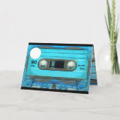 レトロT4 Audiotape 50th birthday recto-verso名前 カード (裏面)