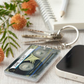 レトロT5オーディオテープ混載カセッパーソナライズされたトK キーホルダー (正面右)