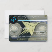 レトロT5カセットテープ50th誕生日パーティーInv 招待状 (裏面)