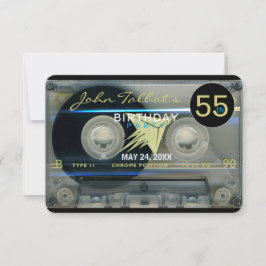 レトロT5録音テープ第55誕生日のパーティの招待状 招待状