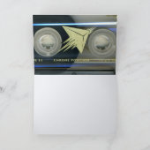 レトロT5 Audiotape 50th birthday recto-verso名前 カード (内部)