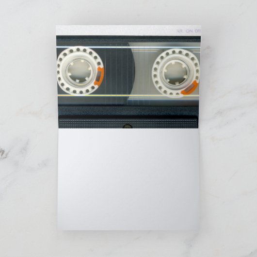 レトロT6 Audiotape 50th birthday recto-verso名 カード (内部)