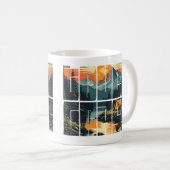 レトロTouchグラスアウトドアタイポグラフィ コーヒーマグカップ (正面右)