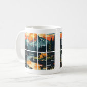 レトロTouchグラスアウトドアタイポグラフィ コーヒーマグカップ (正面左)