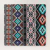 レトロTribal Navajo:幾何学的シームレス。 ジグソーパズル (横)