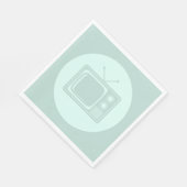 レトロTVカスタムカラークラシックテレビ スタンダードランチョンナプキン (角)