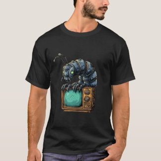 レトロTVサイエンスフィクション虫グラフィックTシャツ Tシャツ