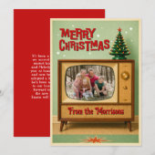 レトロTVフォト クリスマスカード (正面/裏面)