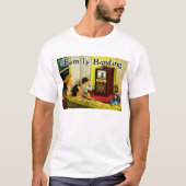 レトロTV家族のTシャツ(家族の結合) Tシャツ (正面)
