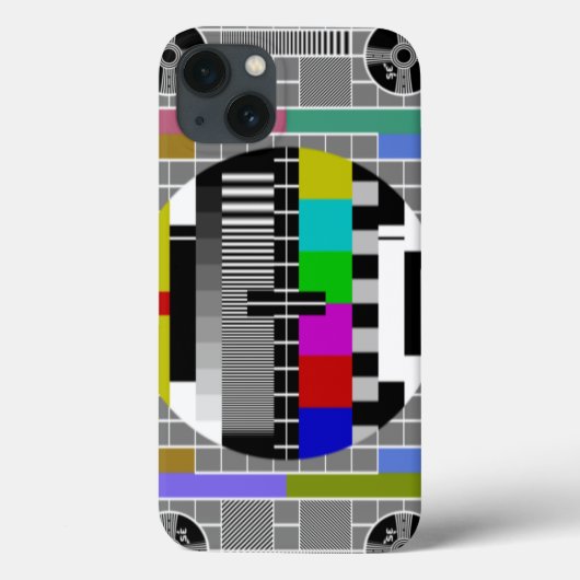 レトロTV文字パターン Case-Mate iPhoneケース (裏面)