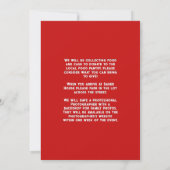 レトロTV クリスマスパーティー招待状 招待状 (裏面)