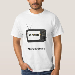 レトロTV「精神的にオフライン」グリッチグラフィックTシャツ Tシャツ