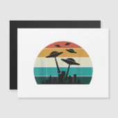 レトロUFOアタックサンセット – クールヴィンテージ飛んでいるソー (正面/裏面)