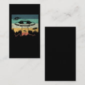 レトロUFOエイリアン人間拉(ら)致(ち)宇宙船 名刺 (正面/裏面)