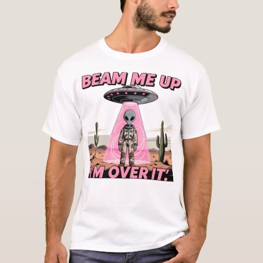 レトロUFOエイリアン Tシャツ (正面)