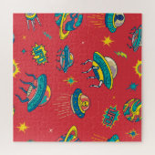 レトロUFO宇宙インベーダー ジグソーパズル (横)