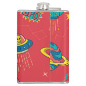 レトロUFO宇宙インベーダー フラスク (裏面)