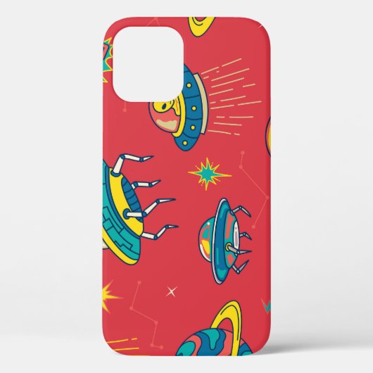 レトロUFO宇宙インベーダー Case-Mate iPhoneケース (裏面)