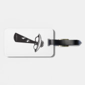 レトロUFO誘拐図エイリアンSci-Fi ラゲッジタグ (裏面横)