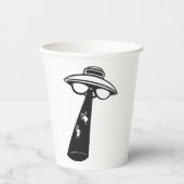 レトロUFO誘拐図エイリアンSci-Fi 紙コップ (正面)