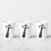 レトロUFO誘拐図エイリアンSci-Fi 紙コップ