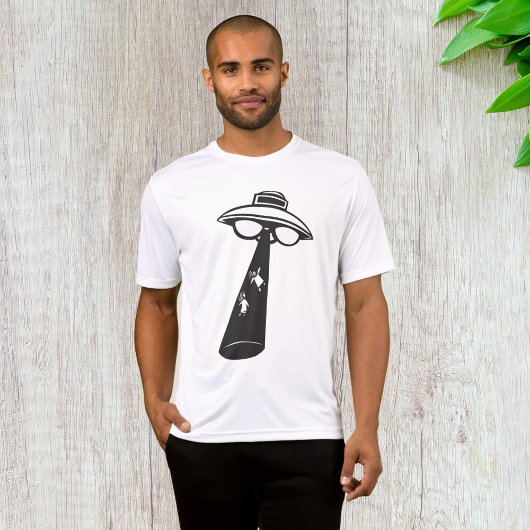 レトロUFO誘拐図エイリアンSci-Fi Tシャツ