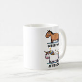 レトロUnicorn瞑想 コーヒーマグカップ (正面右)