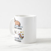 レトロUnicorn瞑想 コーヒーマグカップ (正面左)