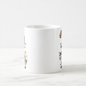 レトロUnicorn瞑想 コーヒーマグカップ (中央)
