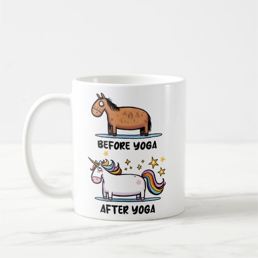 レトロUnicorn瞑想 コーヒーマグカップ (左)