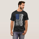 レトロUSフラグRemember Everyone退役軍人展開R Tシャツ (正面フル)