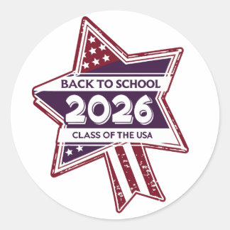 レトロUSAクラス2026新学期 ラウンドシール