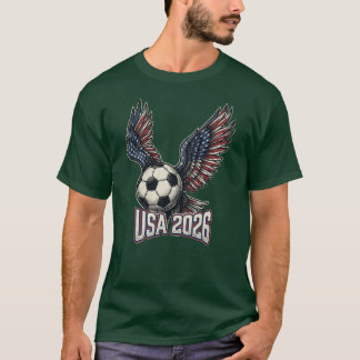 レトロUSAサッカー2026イーグルウィングスTシャツ Tシャツ