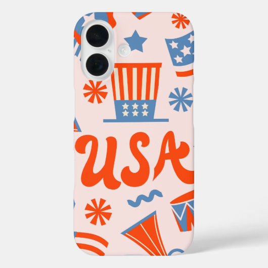 レトロUSAパレード – 7月4日 Case-Mate iPhoneケース (裏面)