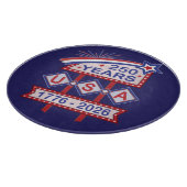 レトロUSA建国250周年マーキーデザイン 1776-2026 カッティングボード (角)