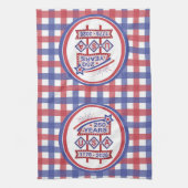 レトロUSA建国250周年マーキーデザイン 1776-2026 キッチンタオル (縦)