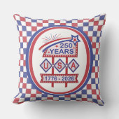 レトロUSA建国250周年マーキーデザイン 1776-2026 クッション (正面)