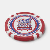 レトロUSA建国250周年マーキーデザイン 1776-2026 ポーカーチップ (シングル)